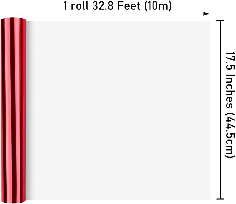 NESCCI Red Metallic Wrapping Paper, Solid Color Paper,Gift Wrapping Paper,Perfect for Wedding,Valentine's Day,Birthday, Christmas,Baby Shower,DIY Bouquet (17 Inches X 32.8 Feet) - Image 2